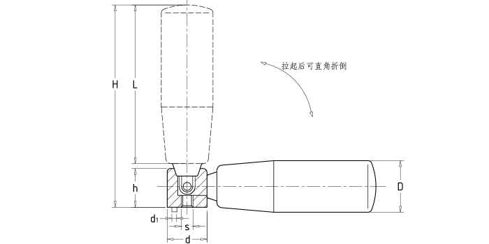 尼龙可折手柄