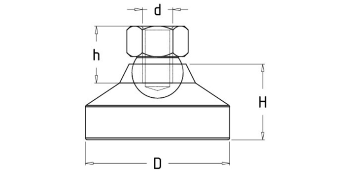 万向调节支撑脚